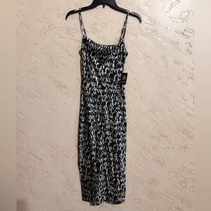 Express Midi Abstract Print Slip Dress size XXS. NWT